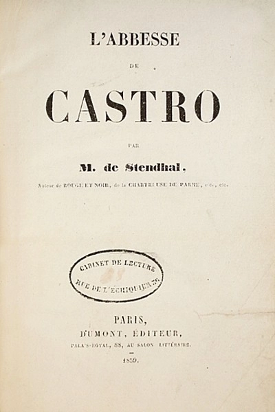 Chroniques italiennes - L'Abbesse de Castro