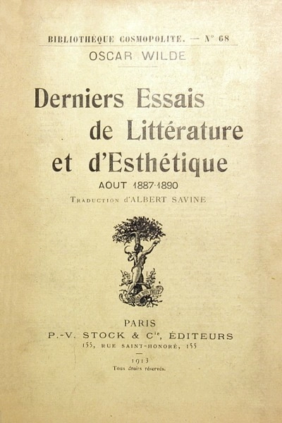 Derniers Essais de Littérature et d'Esthétique (aout 1887-1890)