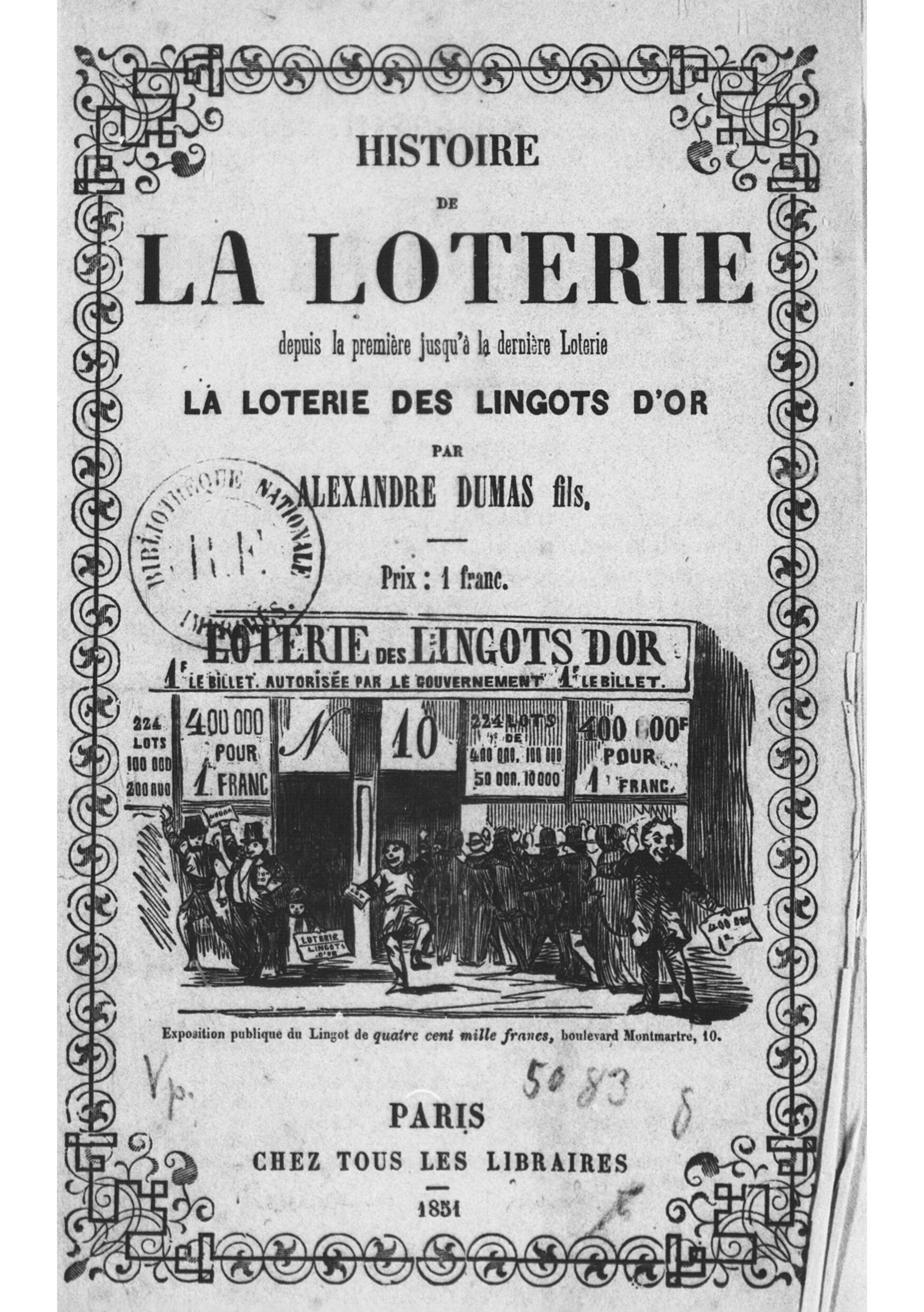 Histoire de la loterie - La loterie des lingots d'or
