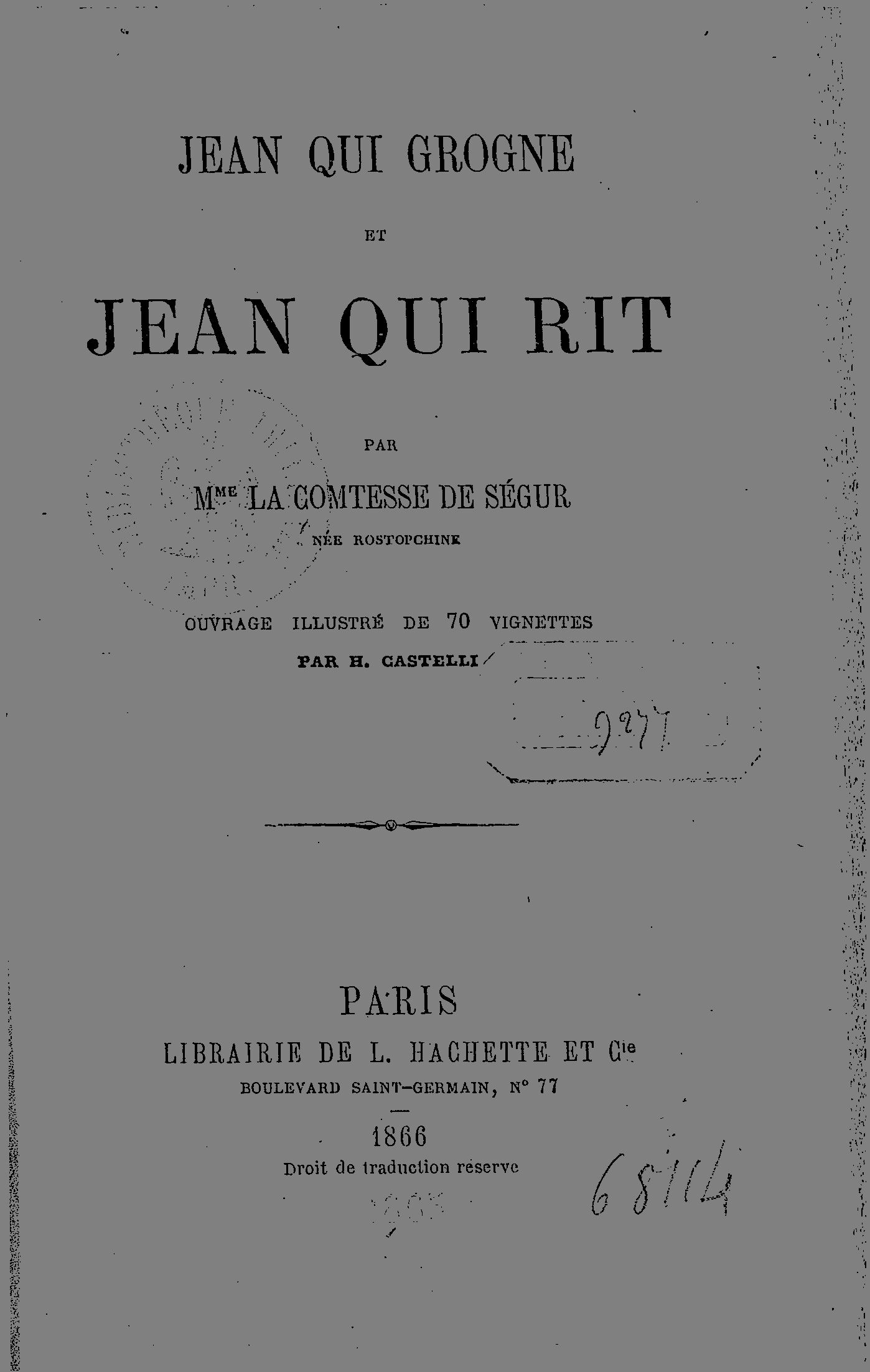 Jean qui grogne et Jean qui rit
