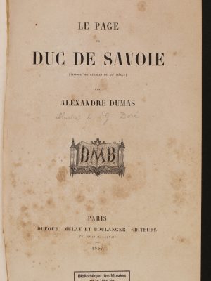 Le page du Duc de Savoie