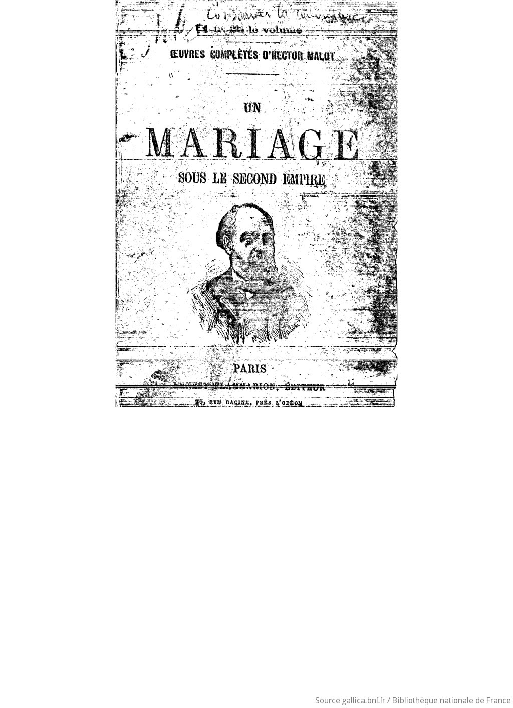 Un mariage sous le second Empire