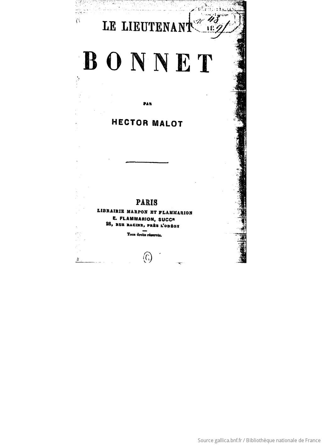 Le lieutenant Bonnet