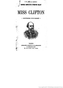 Miss Clifton - souvenirs d'un blessé