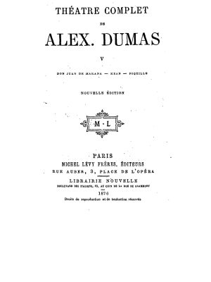 Théâtre complet de Alex. Dumas - Tome V