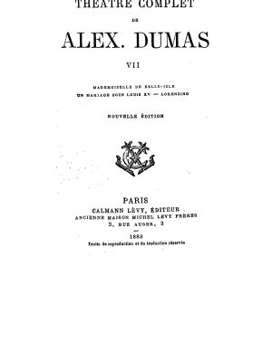 Théâtre complet de Alex. Dumas - Tome VII
