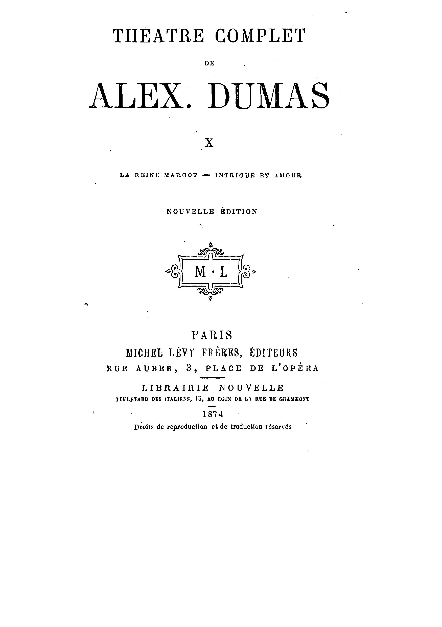 Théâtre complet de Alex. Dumas - Tome X