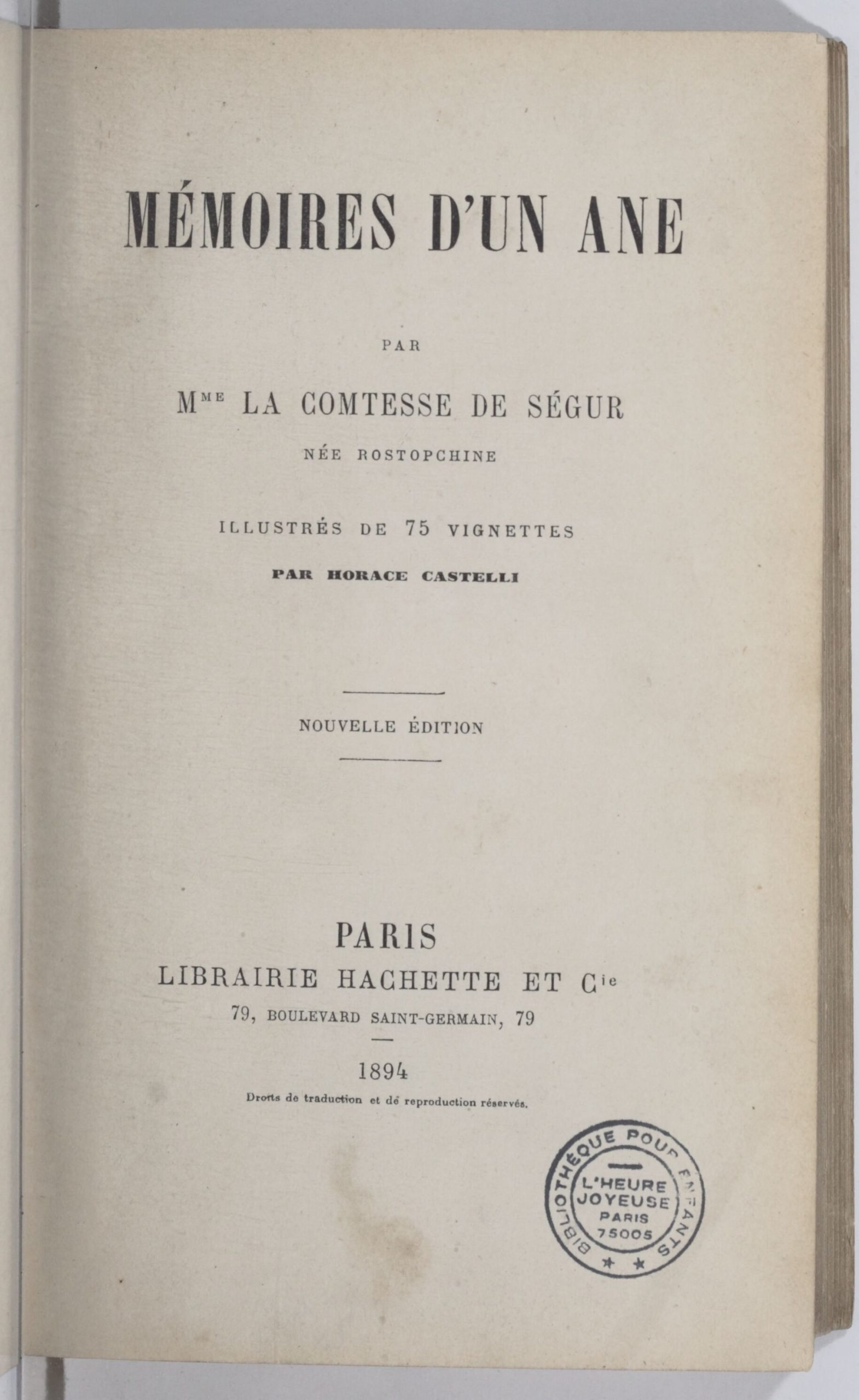 Mémoires d'un âne